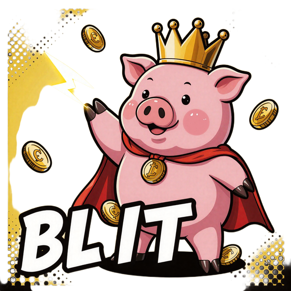 Buzzer Schwein-Superheld in Krone schleudert PayPal-Blitz mit fliegenden Euro-M&uuml;nzen Comic Pop Art Stil