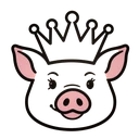 CrazyBuzzer Casino Logo mit Buzzer Schwein in goldener Krone